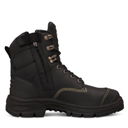 OLIVER BLACK LACE UP ZIP SIDED BOOT