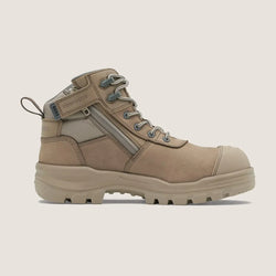 BLUNDSTONE UNISEX ROTOFLEX LOW COMP SAFETY BOOTS 8553 - STONE NUBUCK