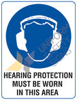 HEARING PROTECTION SIGN - 300x225 - POLYPROPYLENE - 102MP