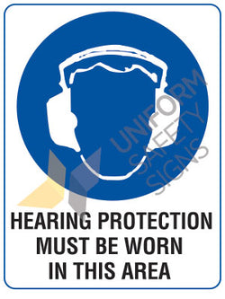 HEARING PROTECTION SIGN - 300x225 - POLYPROPYLENE - 102MP