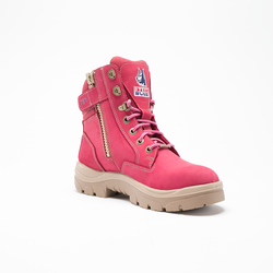 STEELBLUE - SOUTHERN CROSS LADIES ZIP BOOT - PINK -512761