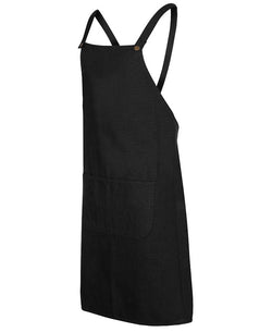 TAFE - HERVEY BAY - HOSPITALITY - CANVAS APRON - BLACK - WITH STRAPS