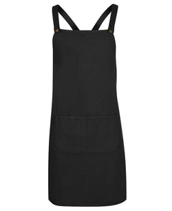 TAFE - HERVEY BAY - HOSPITALITY - CANVAS APRON - BLACK - WITH STRAPS