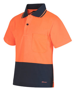 KID'S HI VIS TRADITIONAL POLO WITH EMBROIDERY