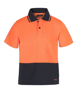 KID'S HI VIS TRADITIONAL POLO WITH EMBROIDERY