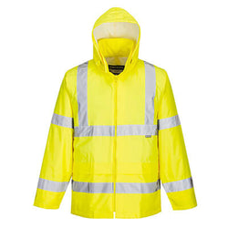 PORTWEST - RAIN JACKET HI VIS TAPED - H440 - YELLOW