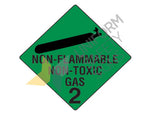 NON FLAMMABLE NON TOXIC SIGN - 270x270 - POLYPROPYLENE - HLTM102.2P