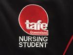 TAFE - HERVEY BAY NURSING STUDENT - UNISEX SCRUB TOP- BLACK - TAFE-4SRT