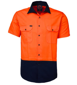 RITEMATE - VENTED OPEN FRONT L/W SHIRT SHORT SLEEVE - RM107V2S