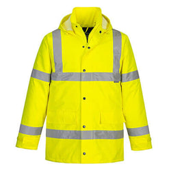 PORTWEST - PADDED RAIN JACKET HI VIS - YELLOW  - S460