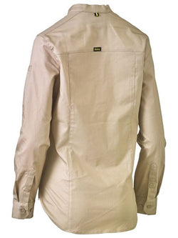 BISLEY WOMEN'S STRETCH V-NECK CLOSED FRONT SHIRT - BLC6063