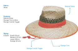 RUSH STRAW BRIMMED HAT 4261