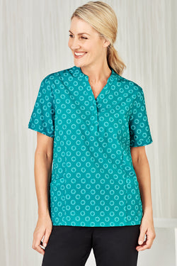 Bizcare WOMENS EASY STRETCH S/S TUNIC - DAISY PRINT CS950LS
