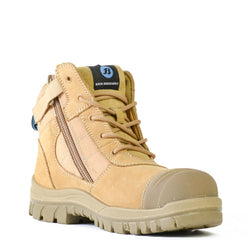BATA ZIPPY SAFETY TOE BOOT - WHEAT - 804-88841