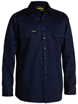 BISLEY - COOL LIGHTWEIGHT DRILL SHIRT - LONG SLEEVE