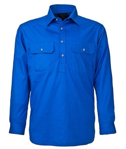 PILBARA MENS CLOSED FRONT SHIRT - LONG SLEEVED