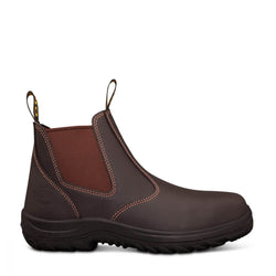 OLIVER - CLARET ELASTIC SIDED SAFETY TOE BOOT - 34-626